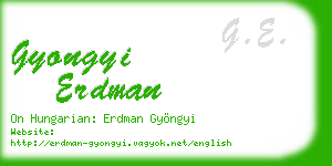 gyongyi erdman business card